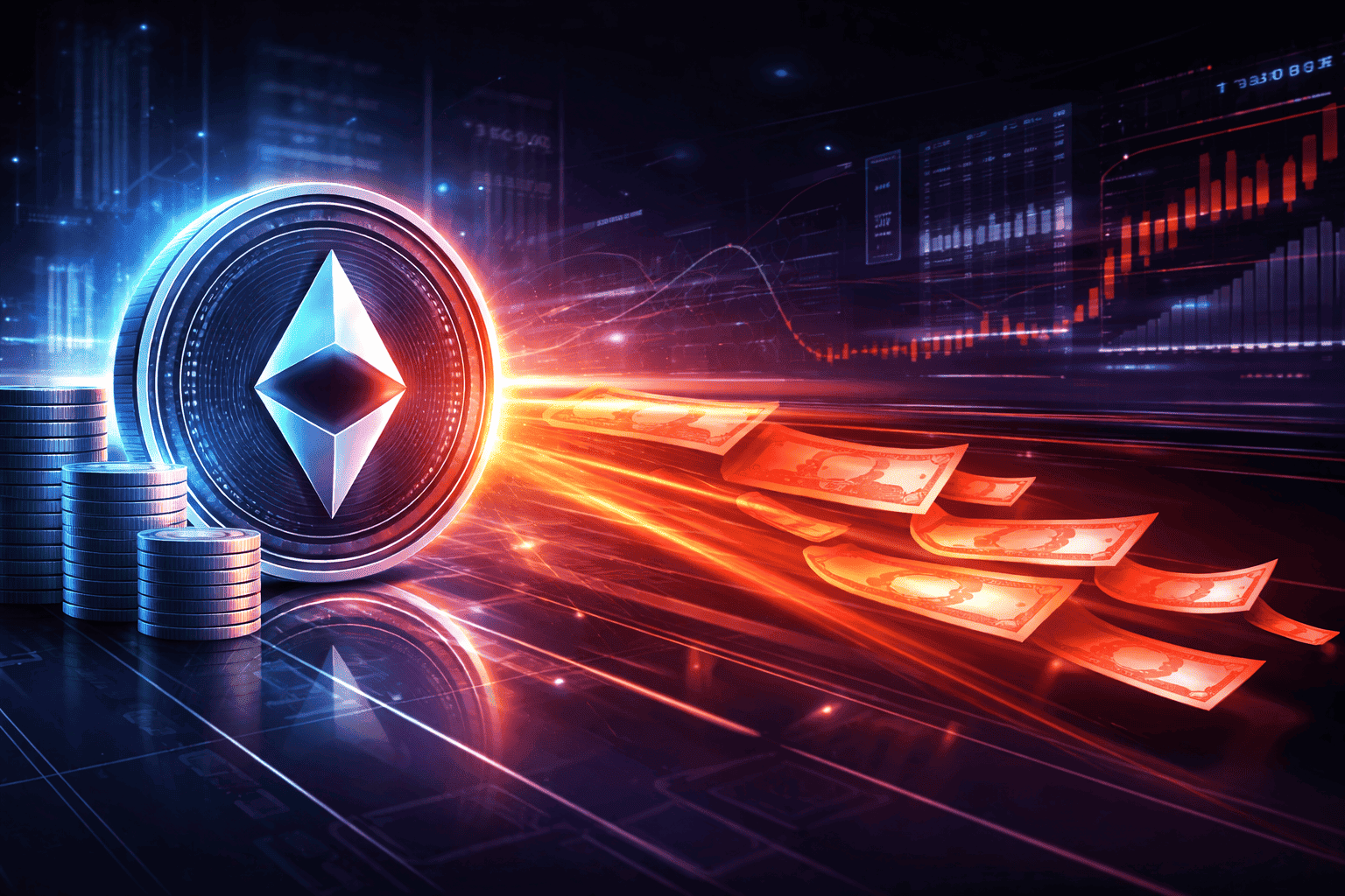 ETH ETF Outflows Hit $52.8M as BlackRock Exits $22.3M in Single Session