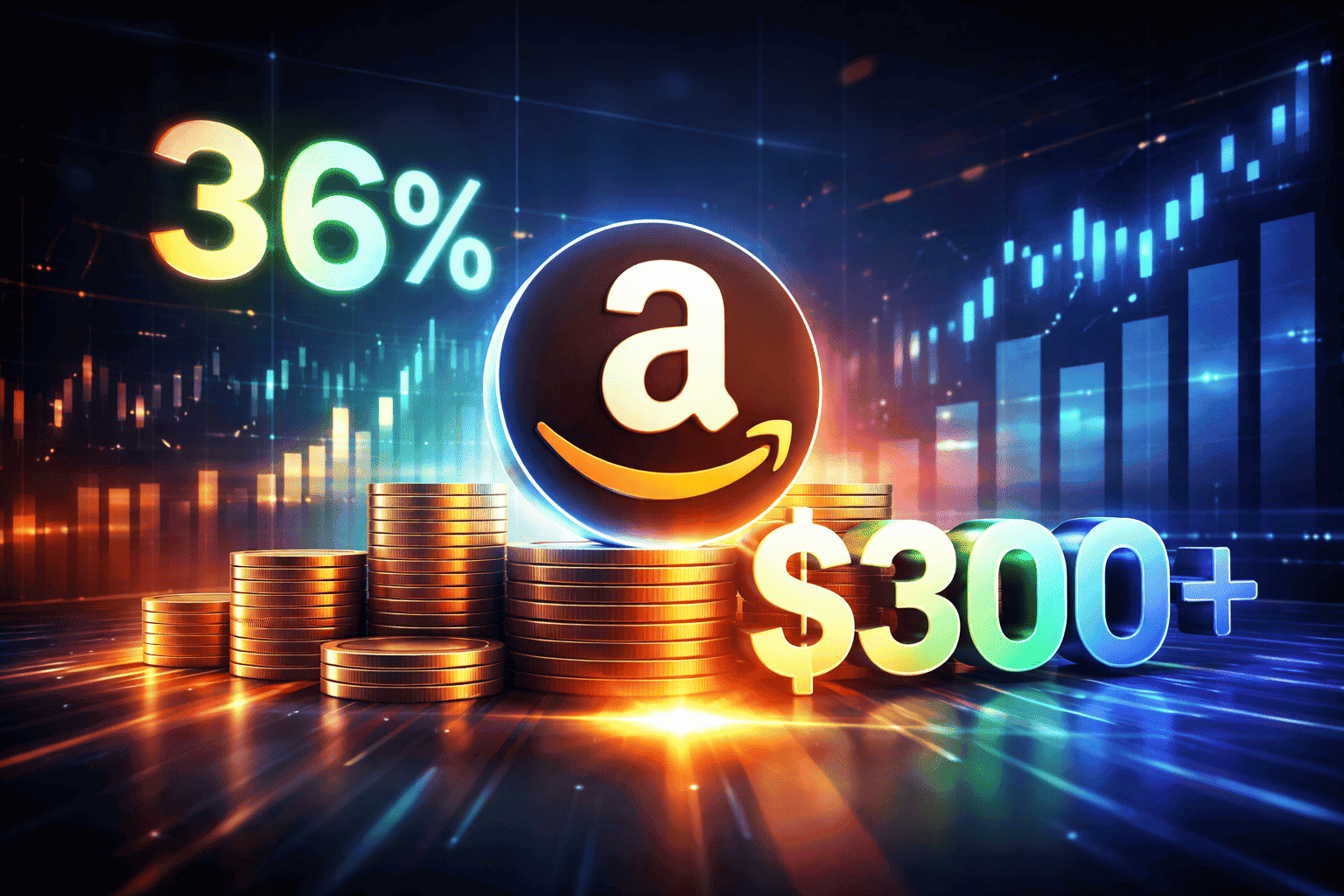 AMZN Stock Price Prediction: $300+ Target Backed by 36% Earnings Growth